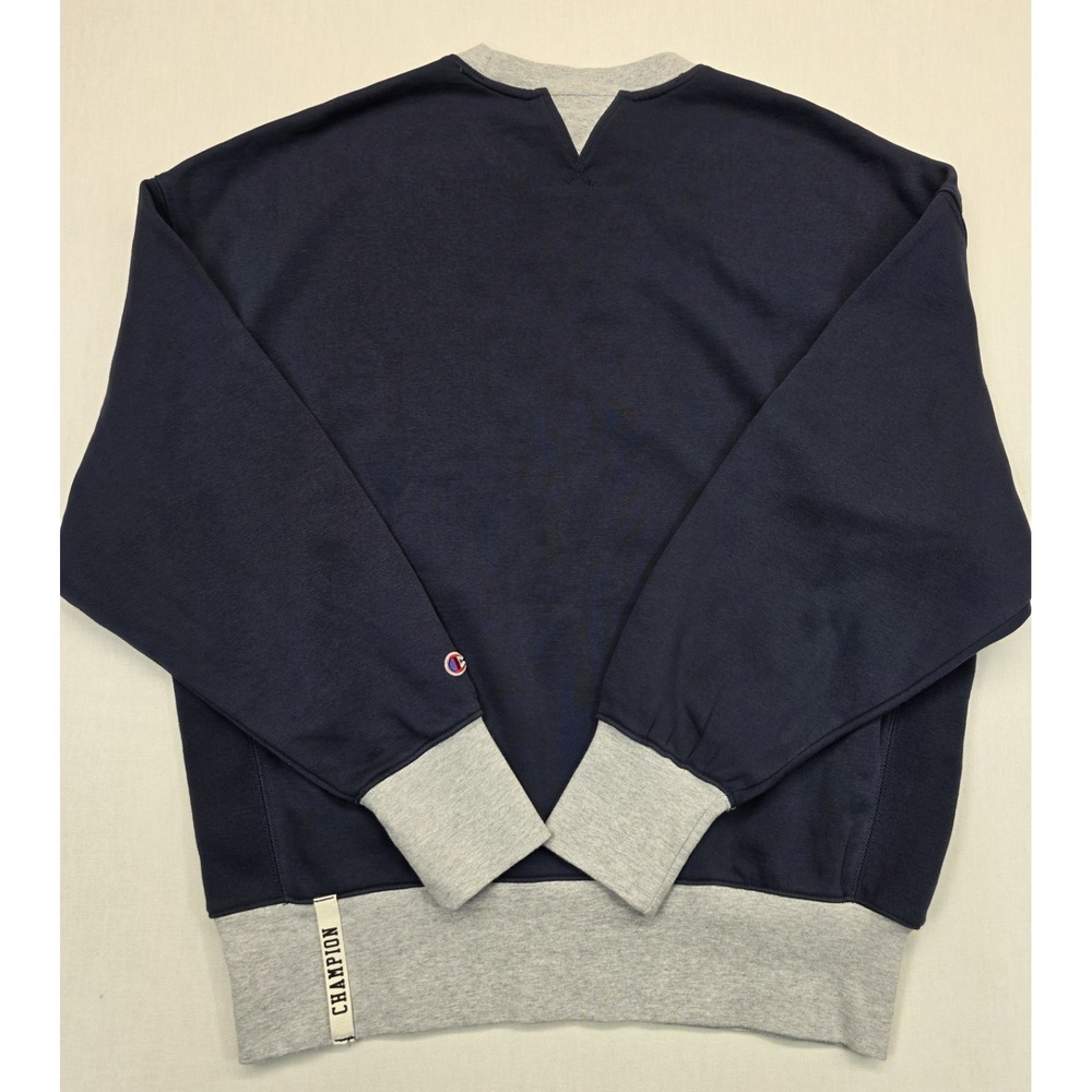 Champion Men's Small Crewneck Sweatshirt Navy Gray 1919 Physical Education Graph - Picture 10 of 12